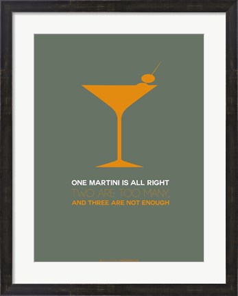 Framed Martini Yellow Print