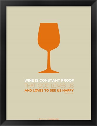 Framed Wine Orange Print