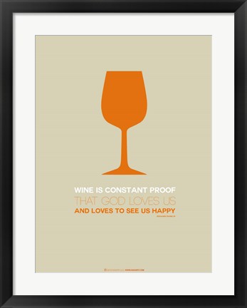 Framed Wine Orange Print