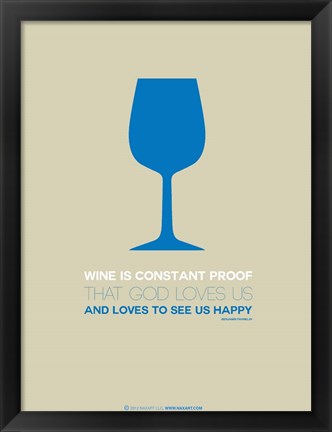 Framed Wine Blue Print