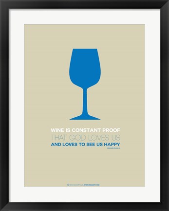 Framed Wine Blue Print