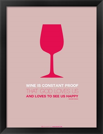 Framed Wine Red Print