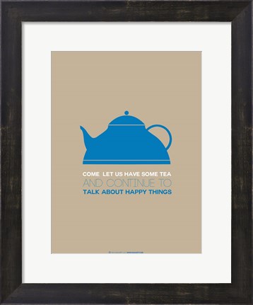 Framed Tea Blue Print
