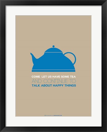 Framed Tea Blue Print