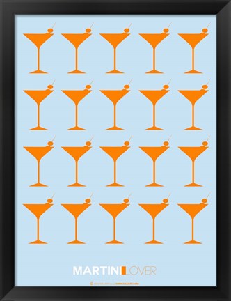 Framed Martini Lover Orange Print