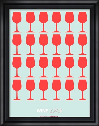 Framed Wine Lover Red Print