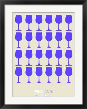 Framed Wine Lover Purple Print