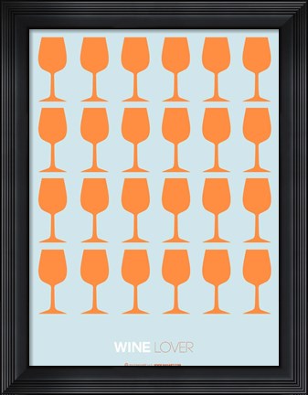 Framed Wine Lover Orange Print