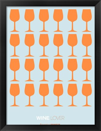 Framed Wine Lover Orange Print