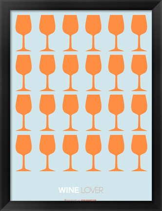 Framed Wine Lover Orange Print