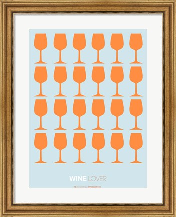 Framed Wine Lover Orange Print