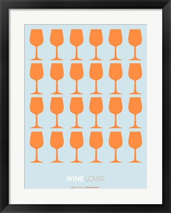 Framed Wine Lover Orange Print