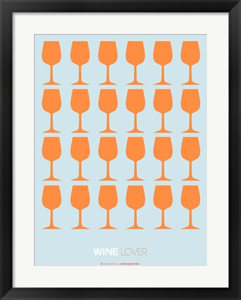 Framed Wine Lover Orange Print