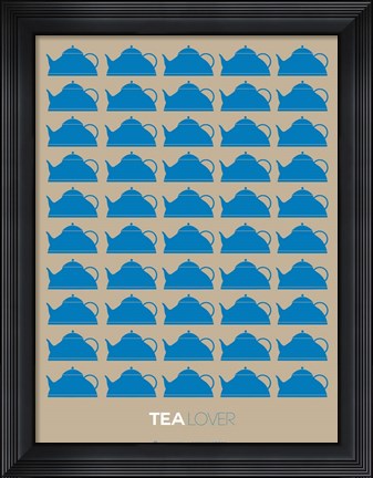 Framed Tea Lover Blue Print