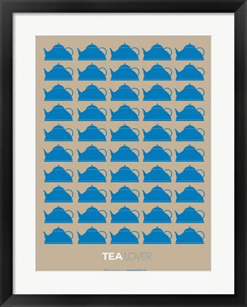 Framed Tea Lover Blue Print