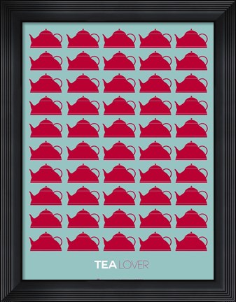 Framed Tea Lover Red Print