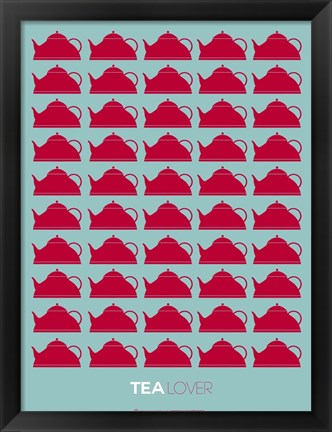 Framed Tea Lover Red Print