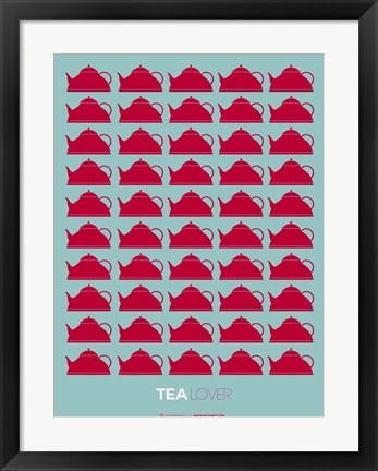 Framed Tea Lover Red Print