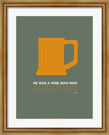 Framed Orange Beer Mug Print