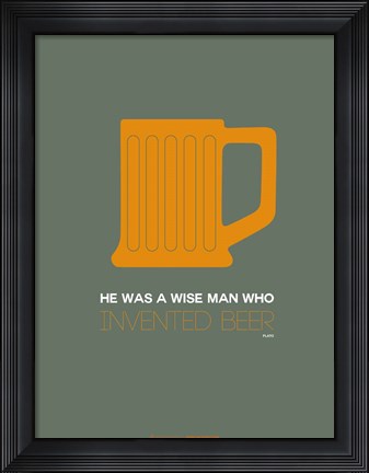 Framed Orange Beer Mug Print