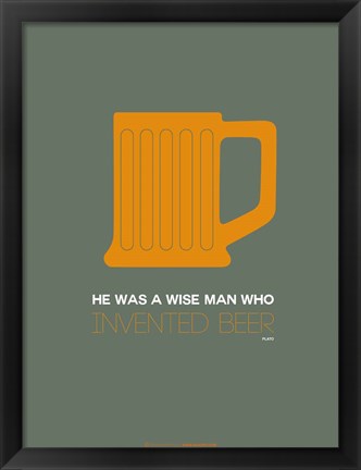 Framed Orange Beer Mug Print