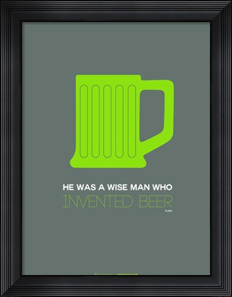 Framed Green Beer Mug Print