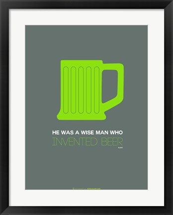 Framed Green Beer Mug Print