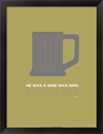 Framed Grey Beer Mug Print