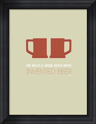 Framed Two Beer Mugs Print