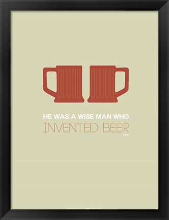 Framed Two Beer Mugs Print