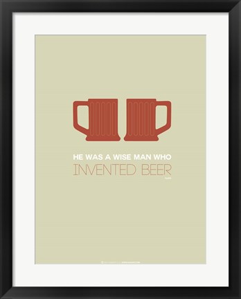 Framed Two Beer Mugs Print