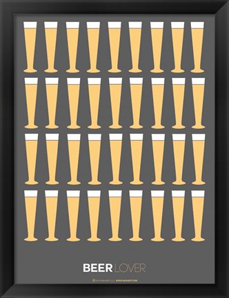 Framed Beer Glasses Print