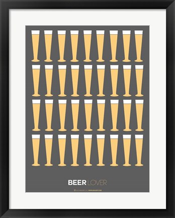 Framed Beer Glasses Print