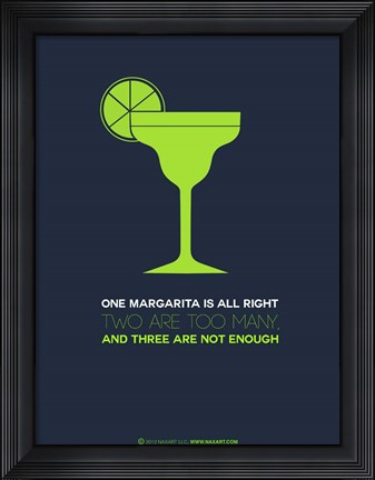 Framed Green Margarita Print