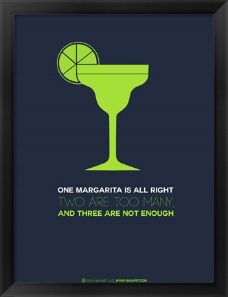 Framed Green Margarita Print