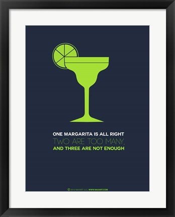 Framed Green Margarita Print