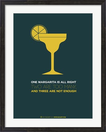 Framed Yellow Margarita Print