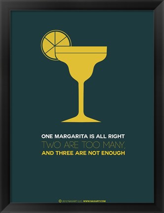 Framed Yellow Margarita Print