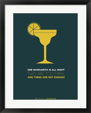 Framed Yellow Margarita Print