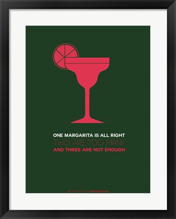 Framed Pink Margarita Print