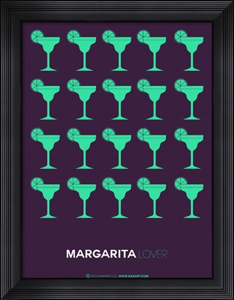 Framed Green Margaritas Print