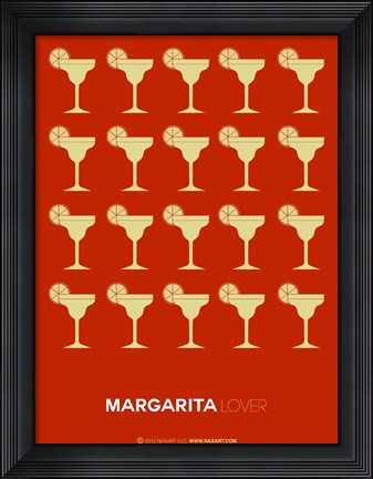 Framed Yellow Margaritas Brown Print