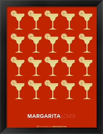 Framed Yellow Margaritas Brown Print