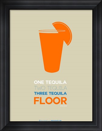 Framed Orange Tequila Shot Print