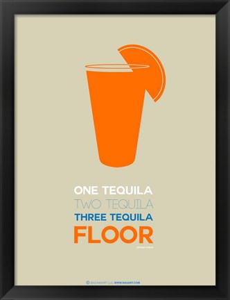 Framed Orange Tequila Shot Print