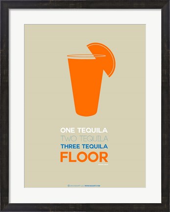 Framed Orange Tequila Shot Print