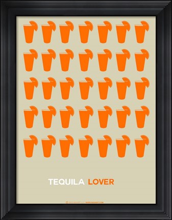 Framed Orange Tequila Shots Print