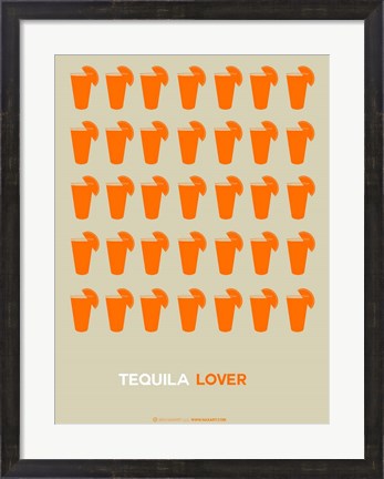 Framed Orange Tequila Shots Print