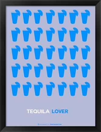 Framed Blue Tequila Shots Print