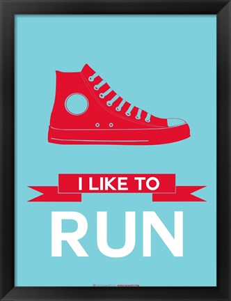 Framed I Like to Run 1 Print